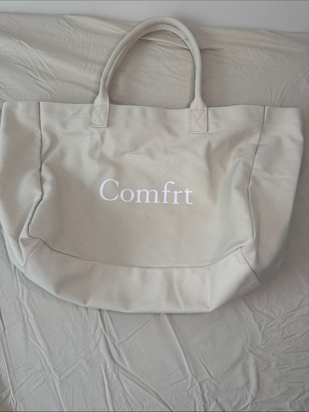 Comfort Canvas Tote Bag in Cream